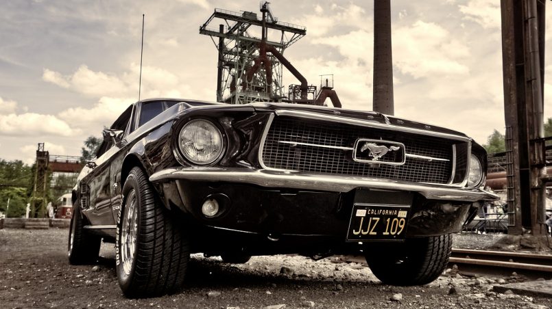 auto, oldtimer, mustang